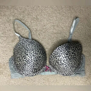 Maidenform Cheetah Print Bra Size 34 D Gray